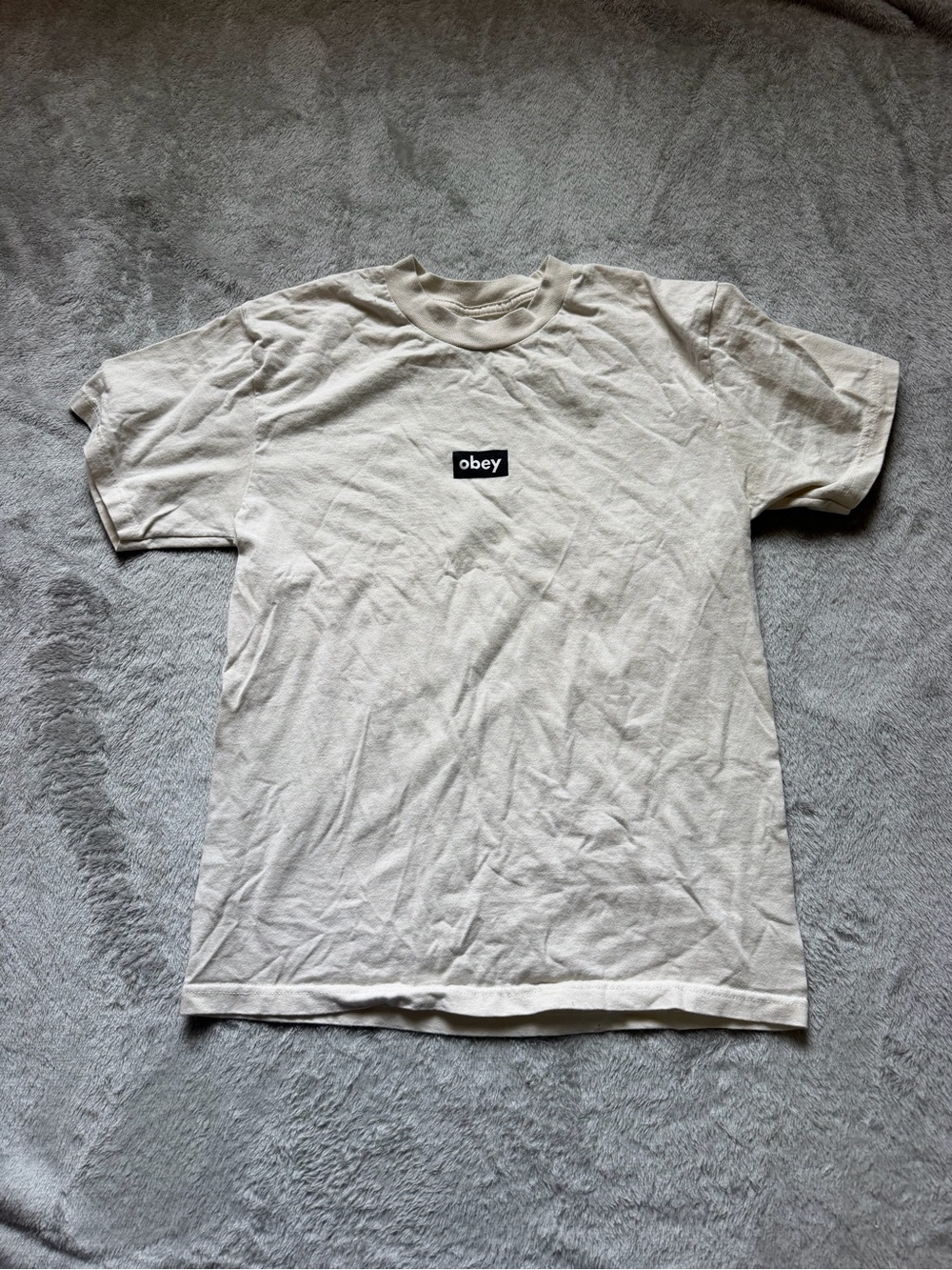 Obey White Short Sleeve Logo Tee
